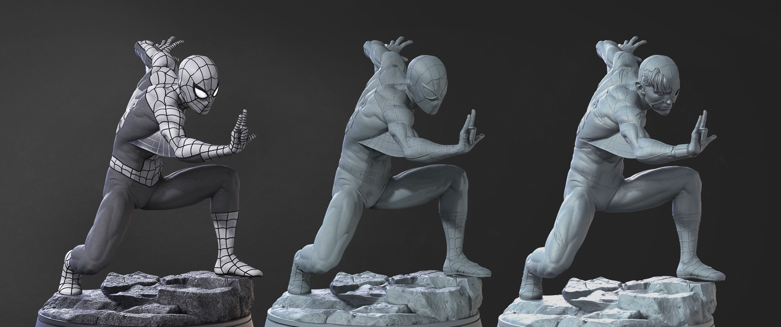 spiderman zbrush scuplutre