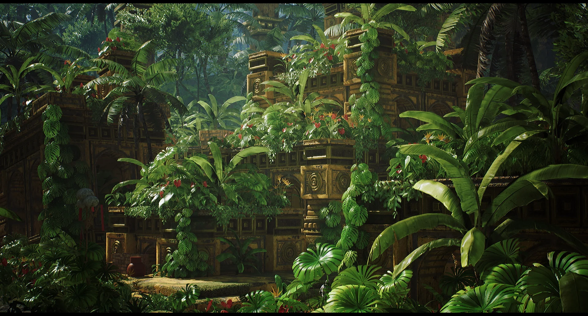 Jungle Temple Remnants UE Polycount