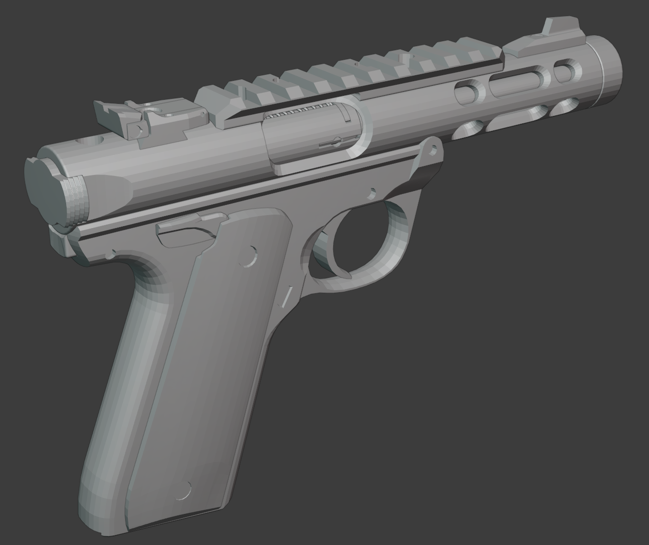 Wip Ruger Mark Iv Lite Suppressor And Reflex Sight — Polycount 9455