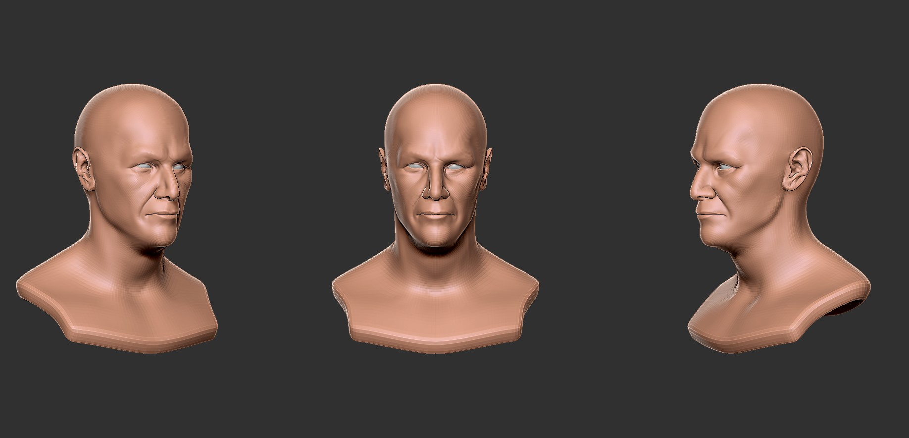 [WIP] Keanu Reeves likeness study — polycount