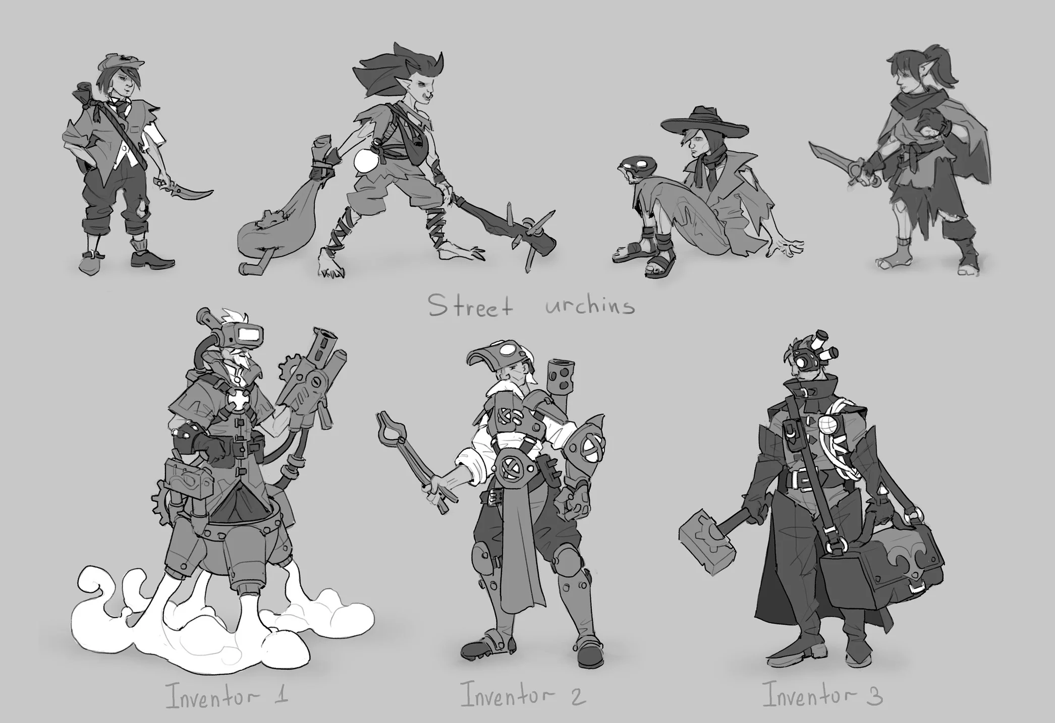 2D character / environment concept art — polycount