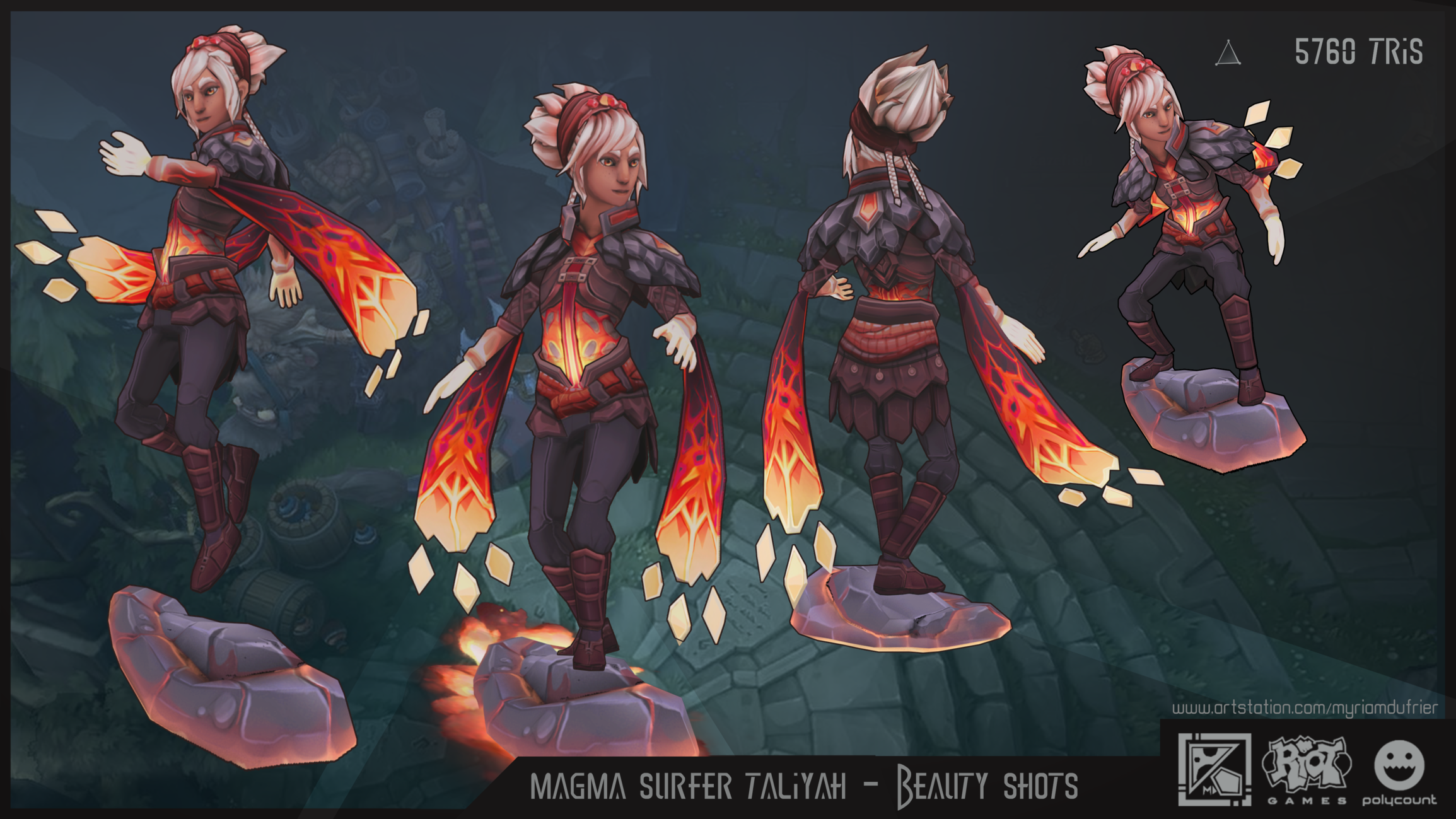 RIOT CREATIVE CONTEST 2017] Character Art - Magma Surfer Taliyah — polycount