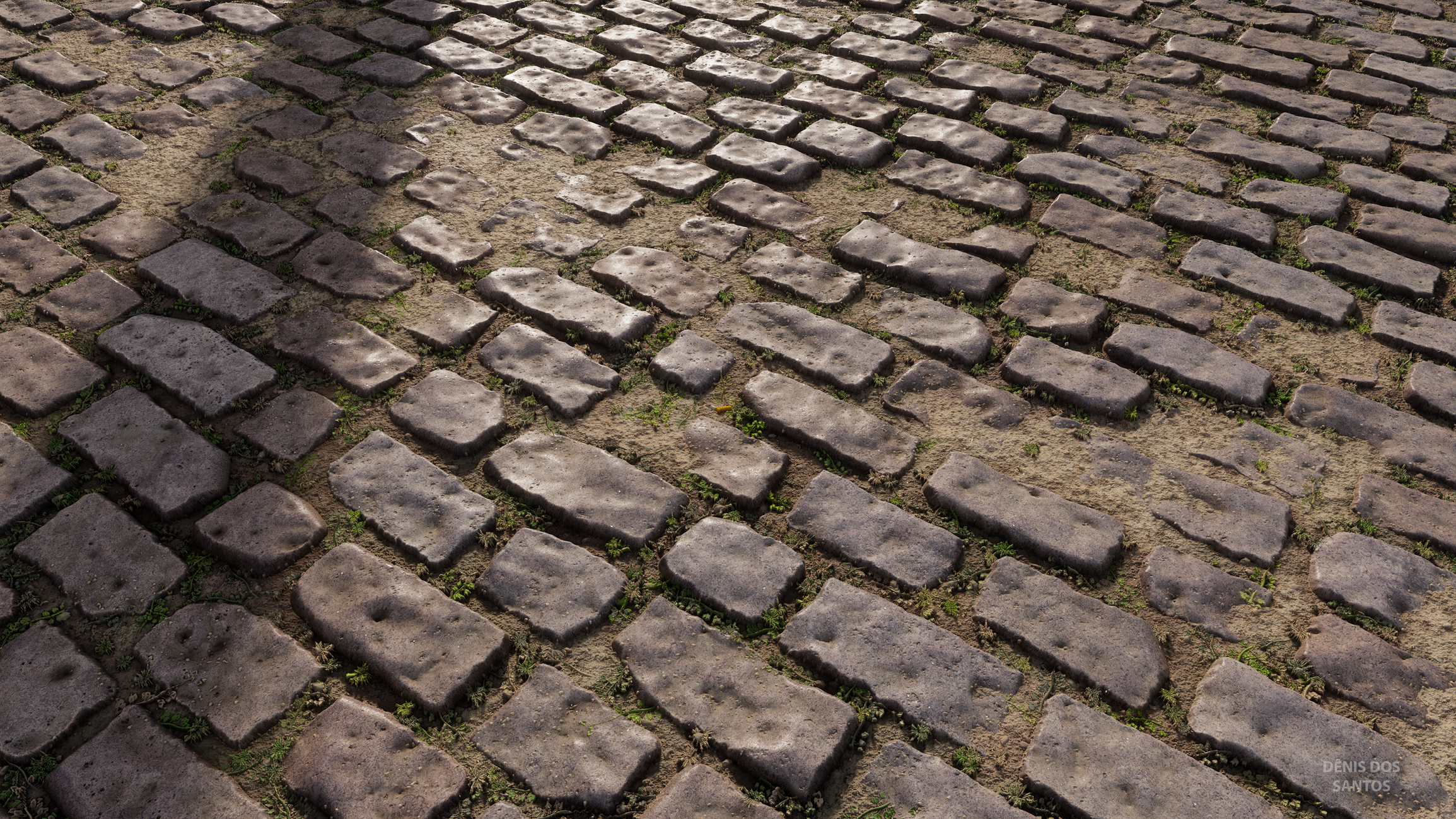 old cobblestone road