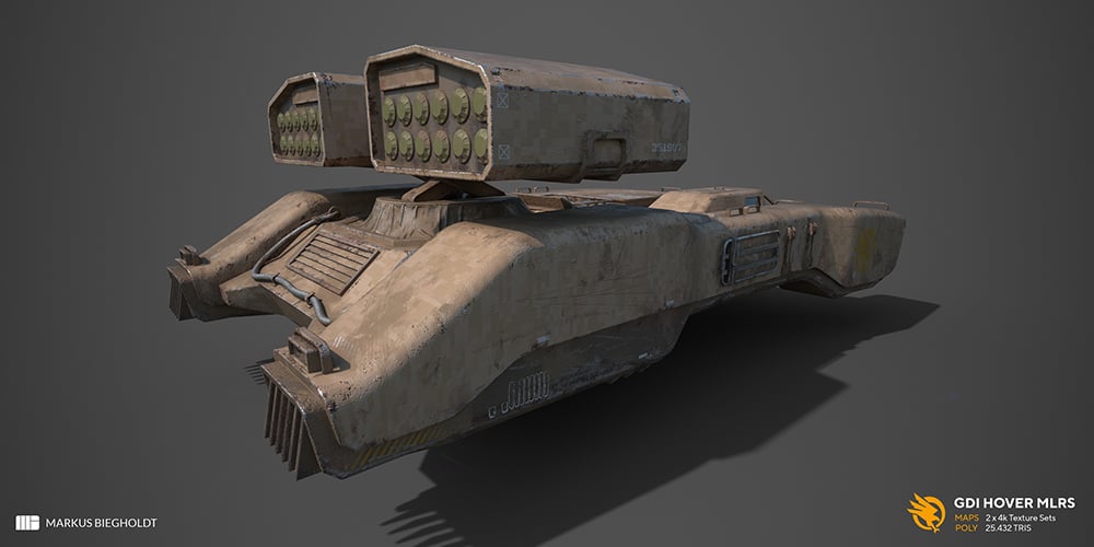 GDI Hover MLRS Redesign Finished Polycount