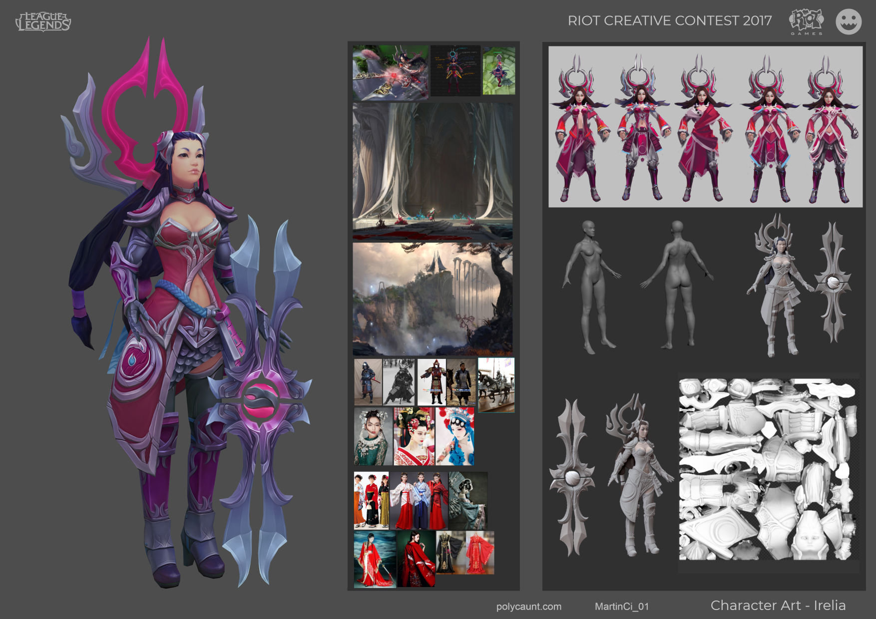 Riot Creative Contest 2017] Irelia redesign/splash — polycount