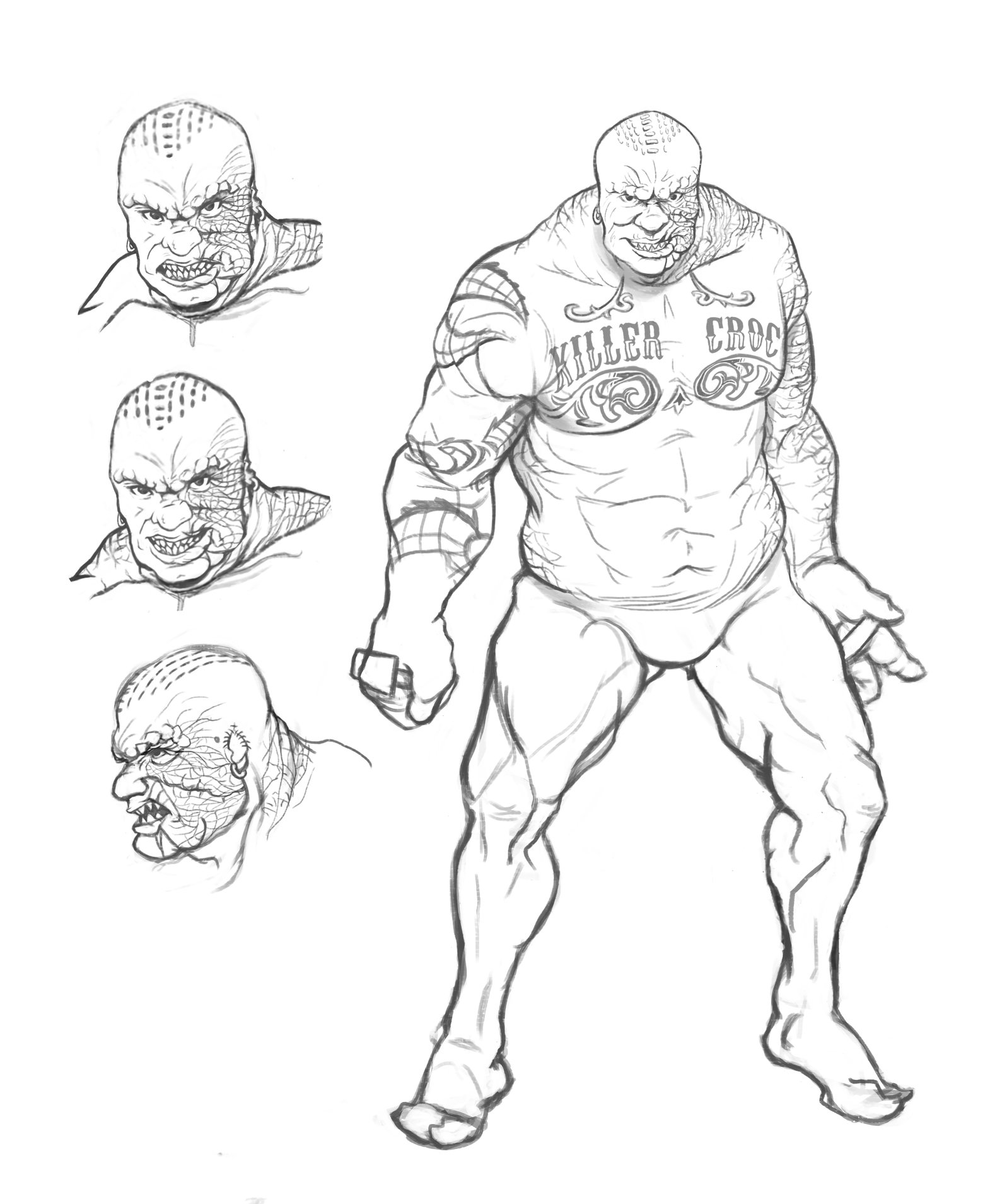 How To Draw Killer Croc From Suicide Squad Step by Step Drawing Guide by  Dawn  DragoArt