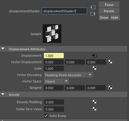 Maya Arnold Displacement Map Height Value Issue polycount