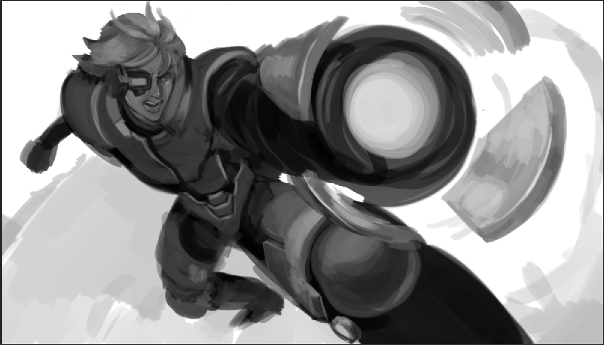 [Riot 2017 Art Contest] Pulsefire Ezreal Splash Art (WIP) — polycount