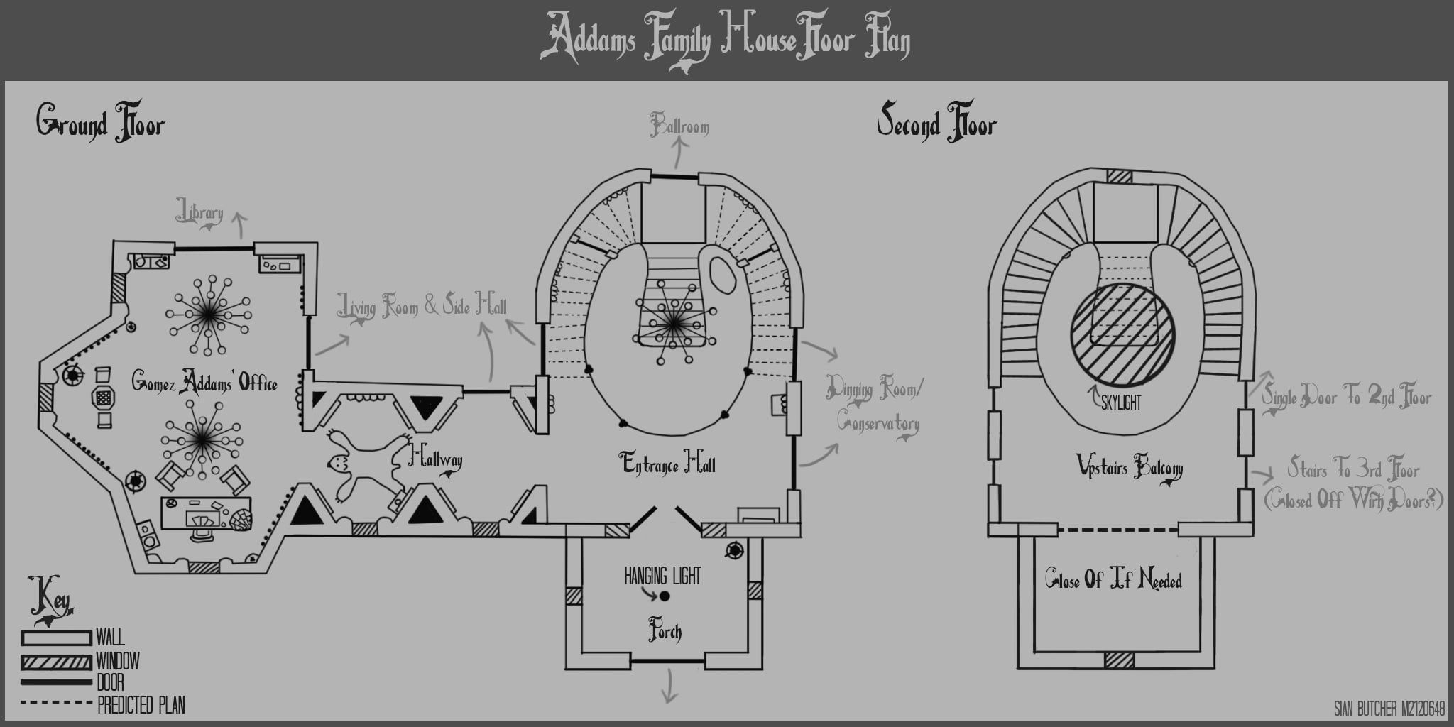 The Addams Family House Floor Plan
