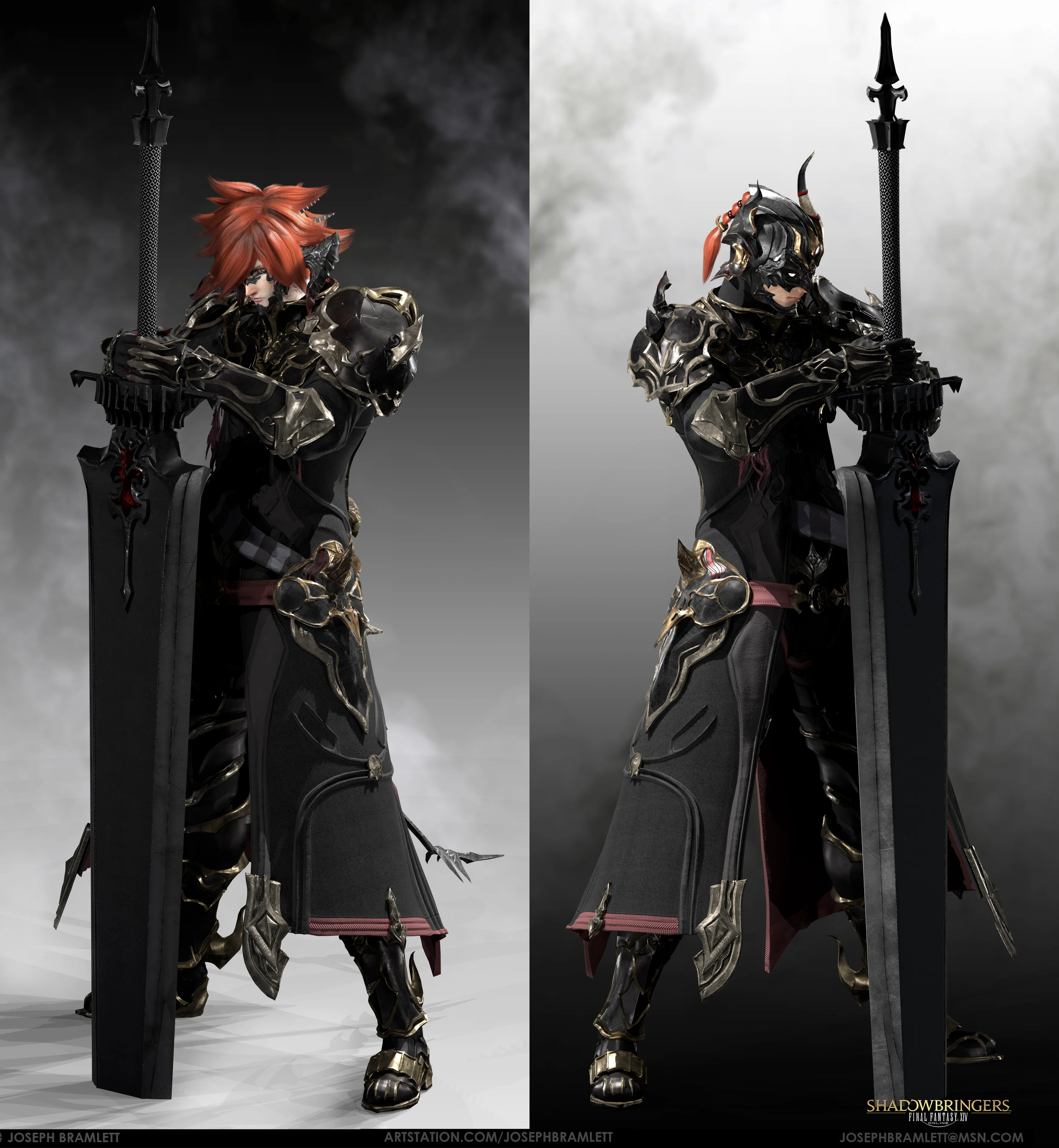 Dark Knight Final Fantasy XIV : Shadowbringers - Fan Art — polycount