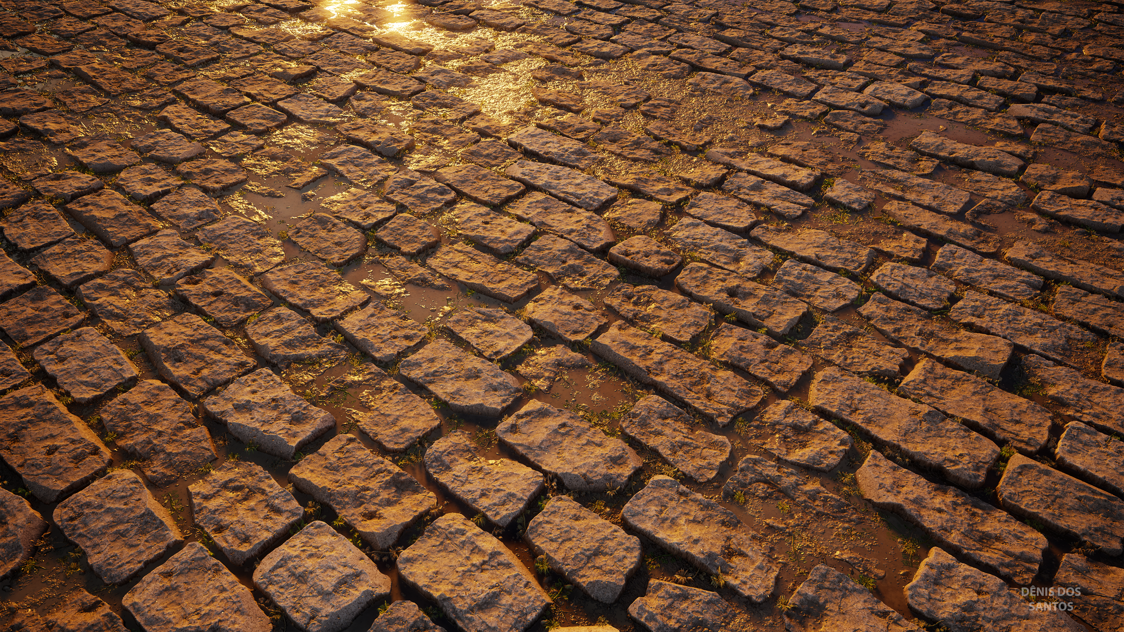 old cobblestone road