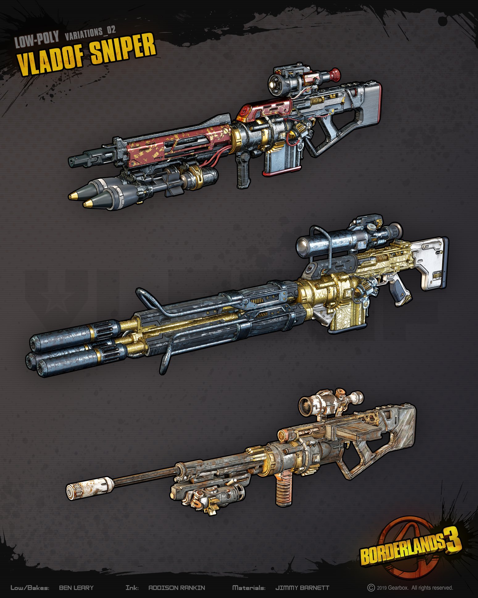 Borderlands 3 Weapons (Art Dump) — Polycount