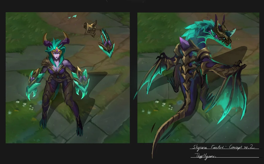 [RIOT CREATIVE CONTEST 2017] Character Art - Shyvana ( maybe) or Zyra