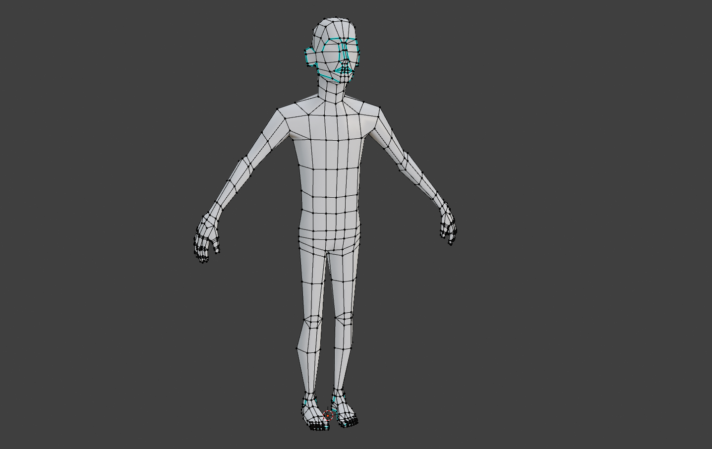 Lowpoly body mesh study — polycount