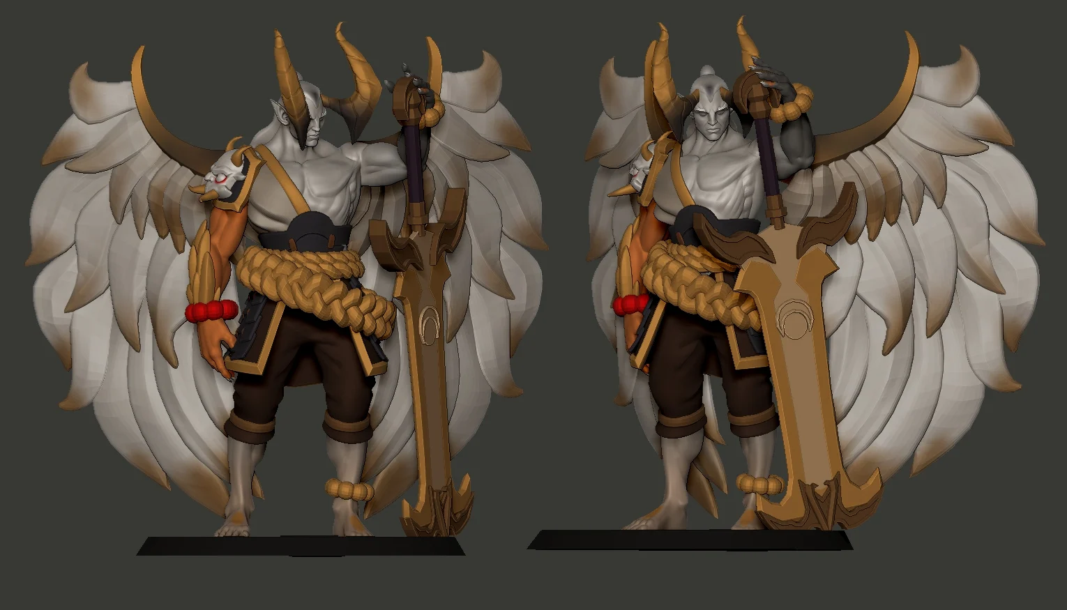 Wip Aatrox Prestige Statue Polycount