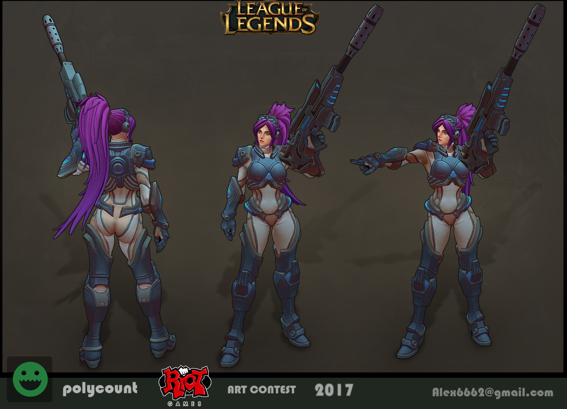 Riot Art Contest] - Caitlyn - Page 2 - Polycount Forum