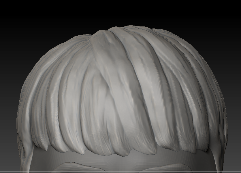 How to make 3D sculpted/Printable hair like this one? — polycount