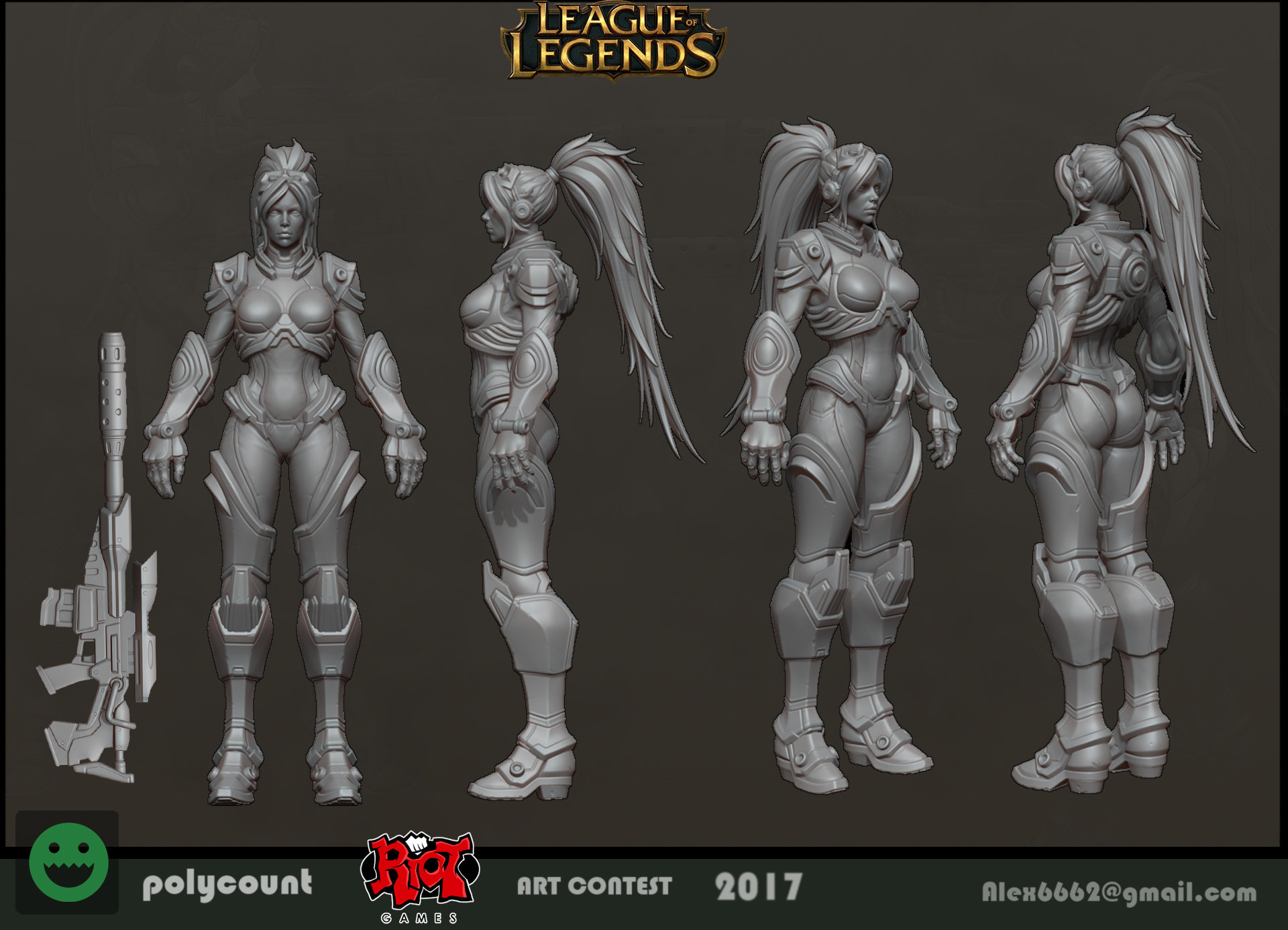 Riot Art Contest] - Caitlyn - Page 2 - Polycount Forum