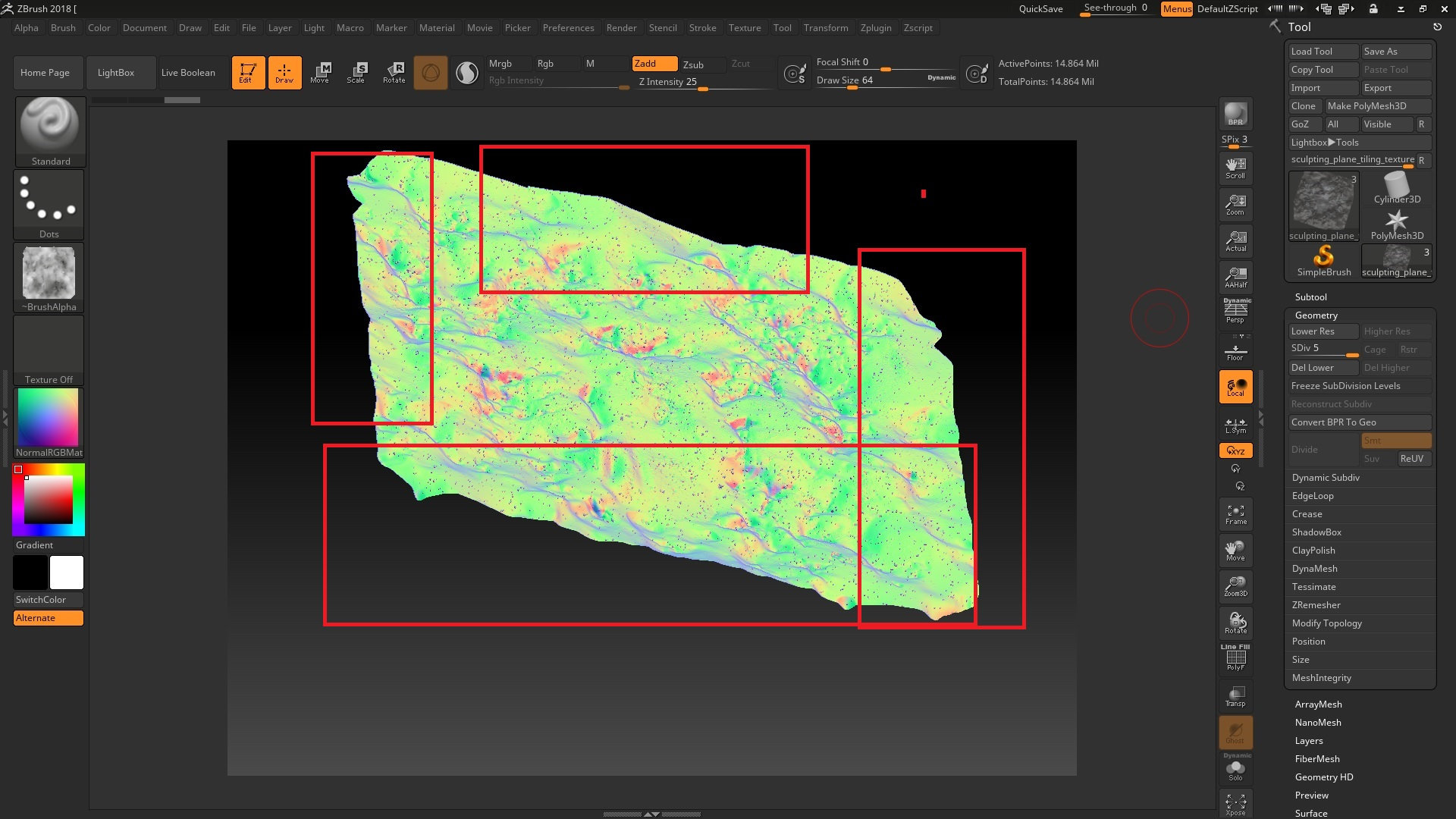 import heightmap zbrush