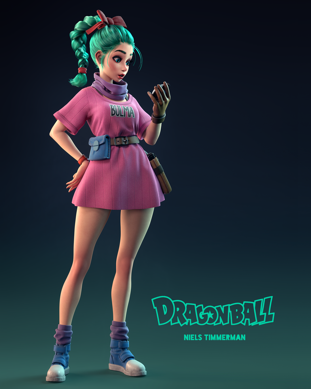 Dragonball Bulma 3d Fanart — Polycount