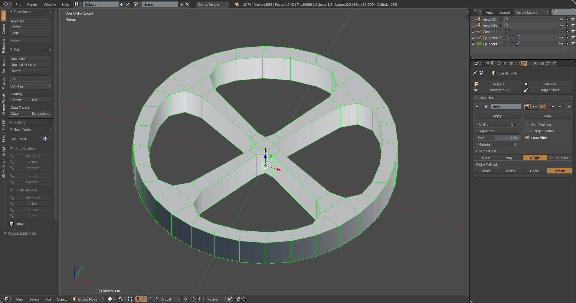 Blender Bevel Modifier Can Not Bevel A Simple All Quad Geometry Polycount