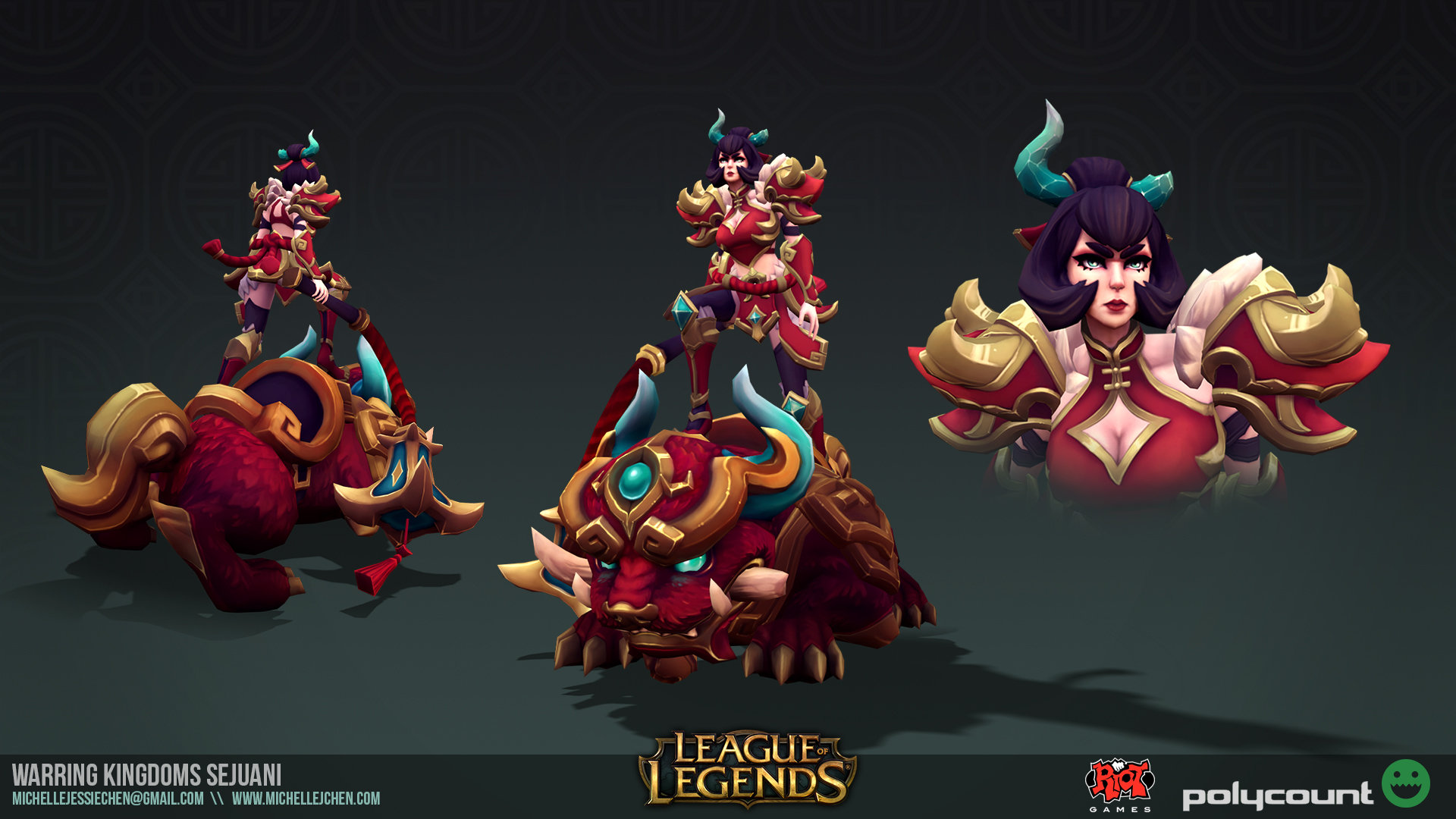 Riot Creative Contest 17 Character Art Warring Kingdoms Sejuani Polycount