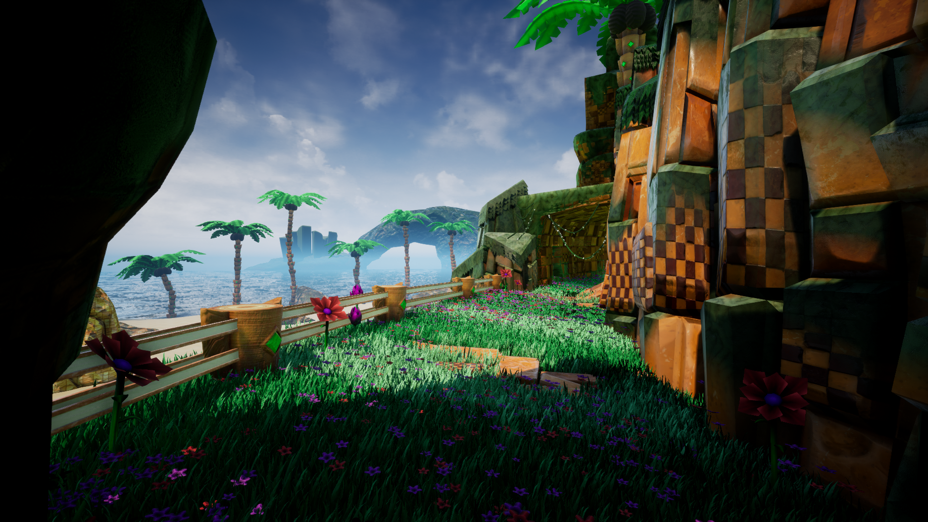 Green hill zone made with unreal engine 3