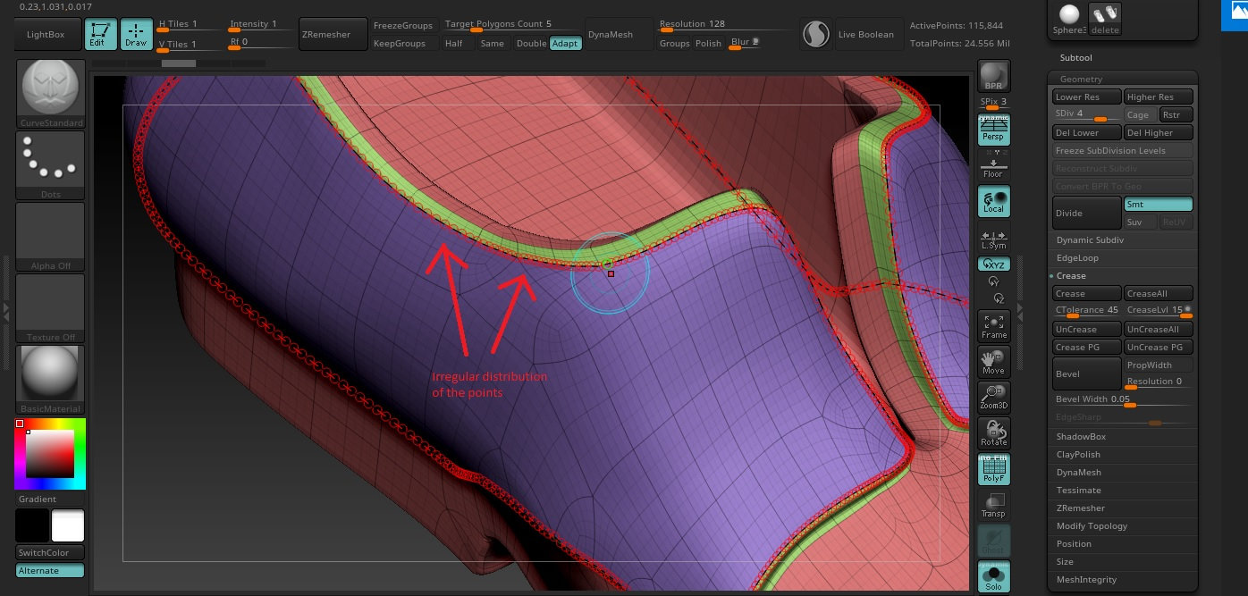 how to reverse direction of curve brush zbrush