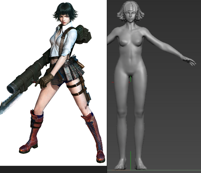 WIP [Retrogasm] DmC 3 - Lady — polycount