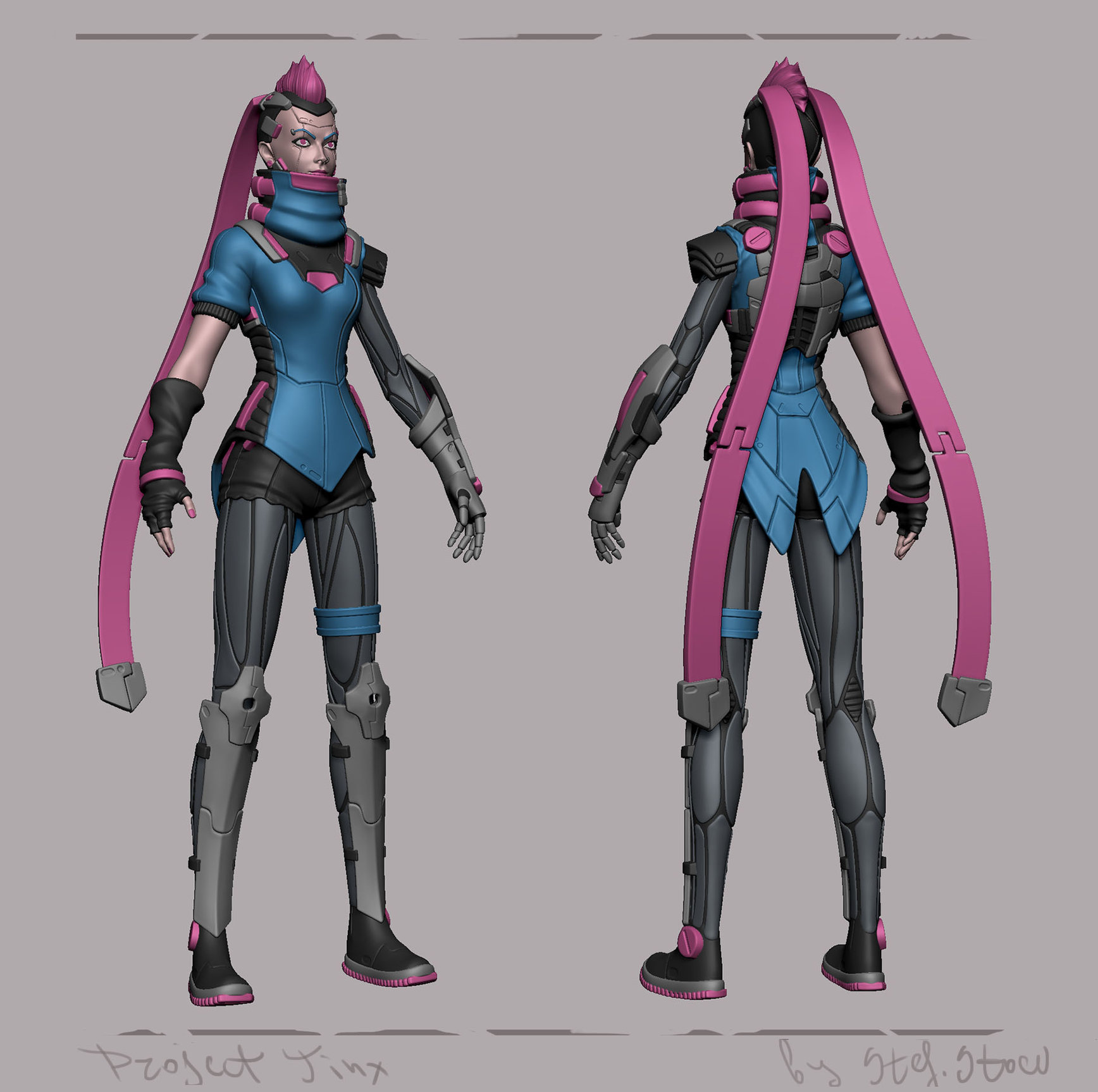 [riot Creative Contest 2017] Character Art Project Jinx — Polycount