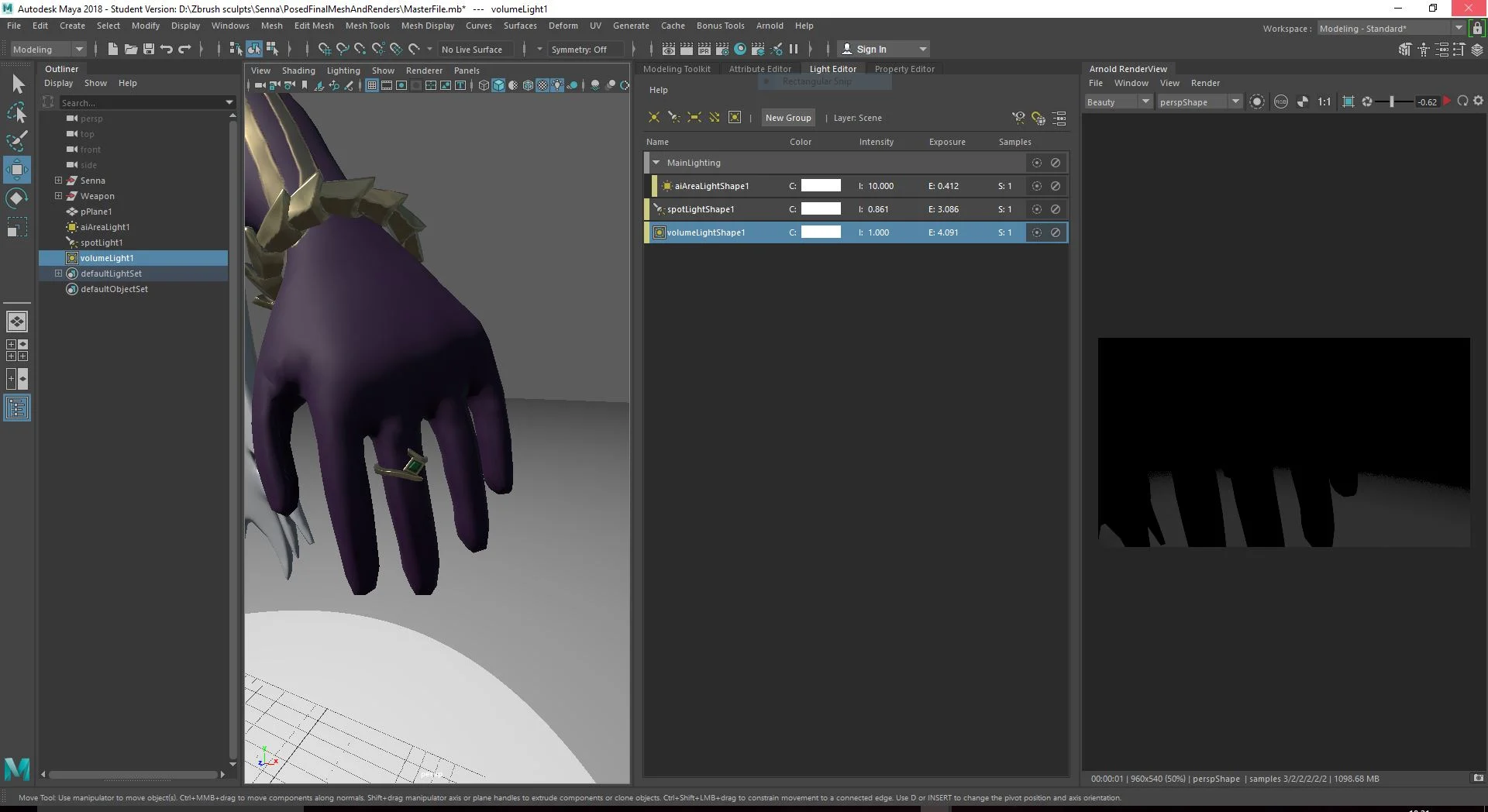 Maya Textures not rendering in Arnold viewer — polycount