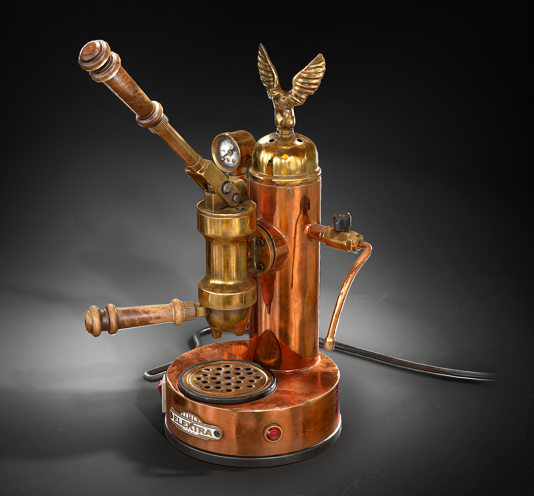 Antique Espresso Machine — polycount