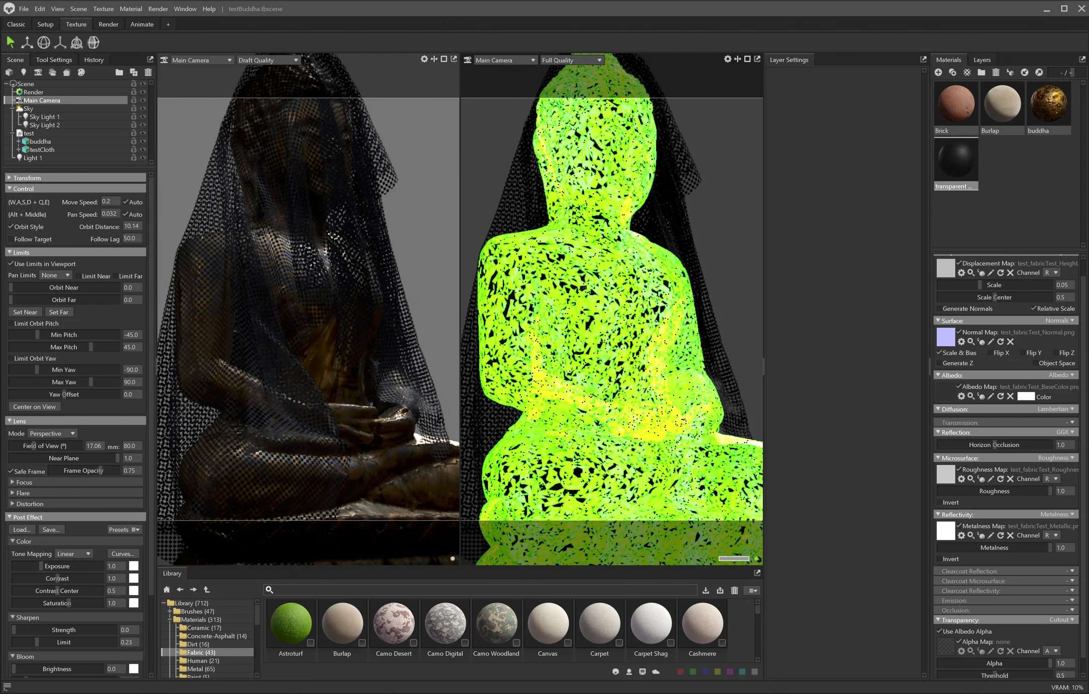 rendering materials in marmoset toolbag 3