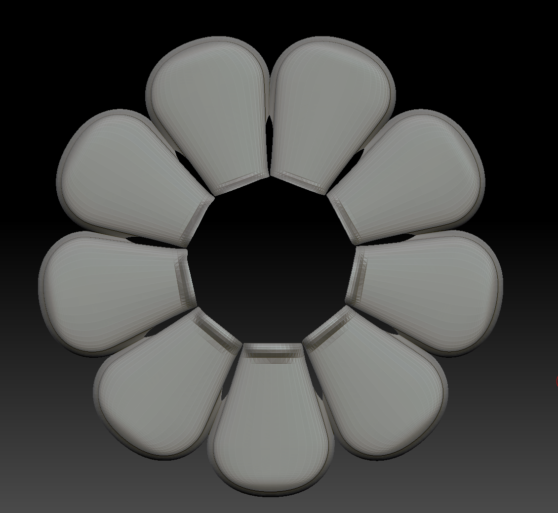 how do get radial zbrush not centered