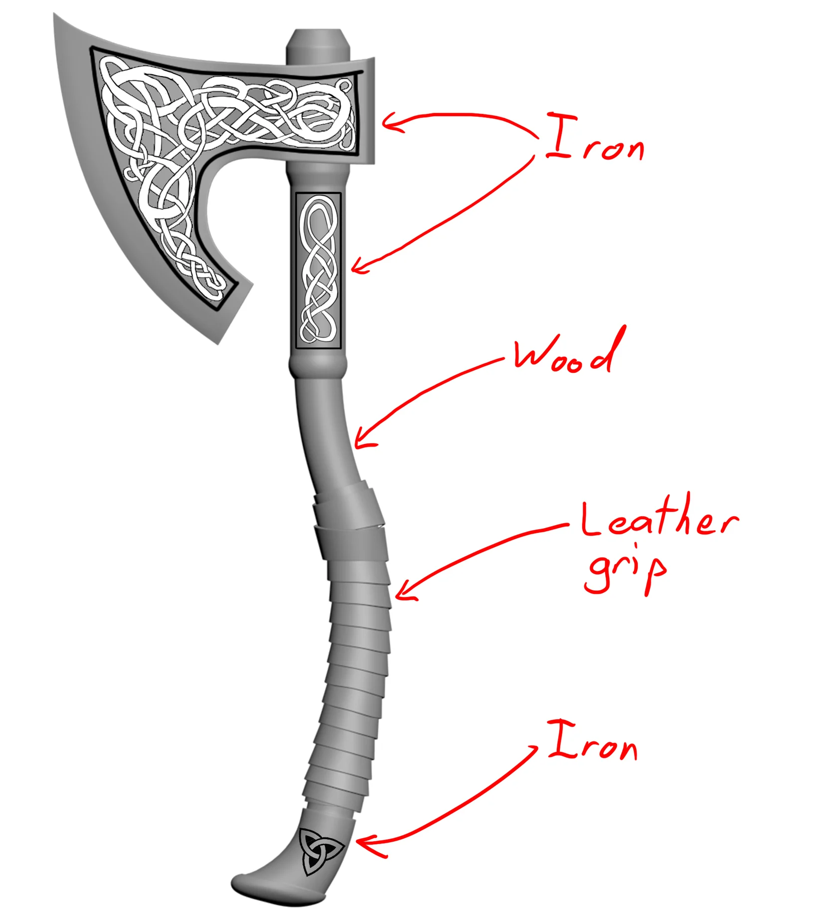 viking axe drawing