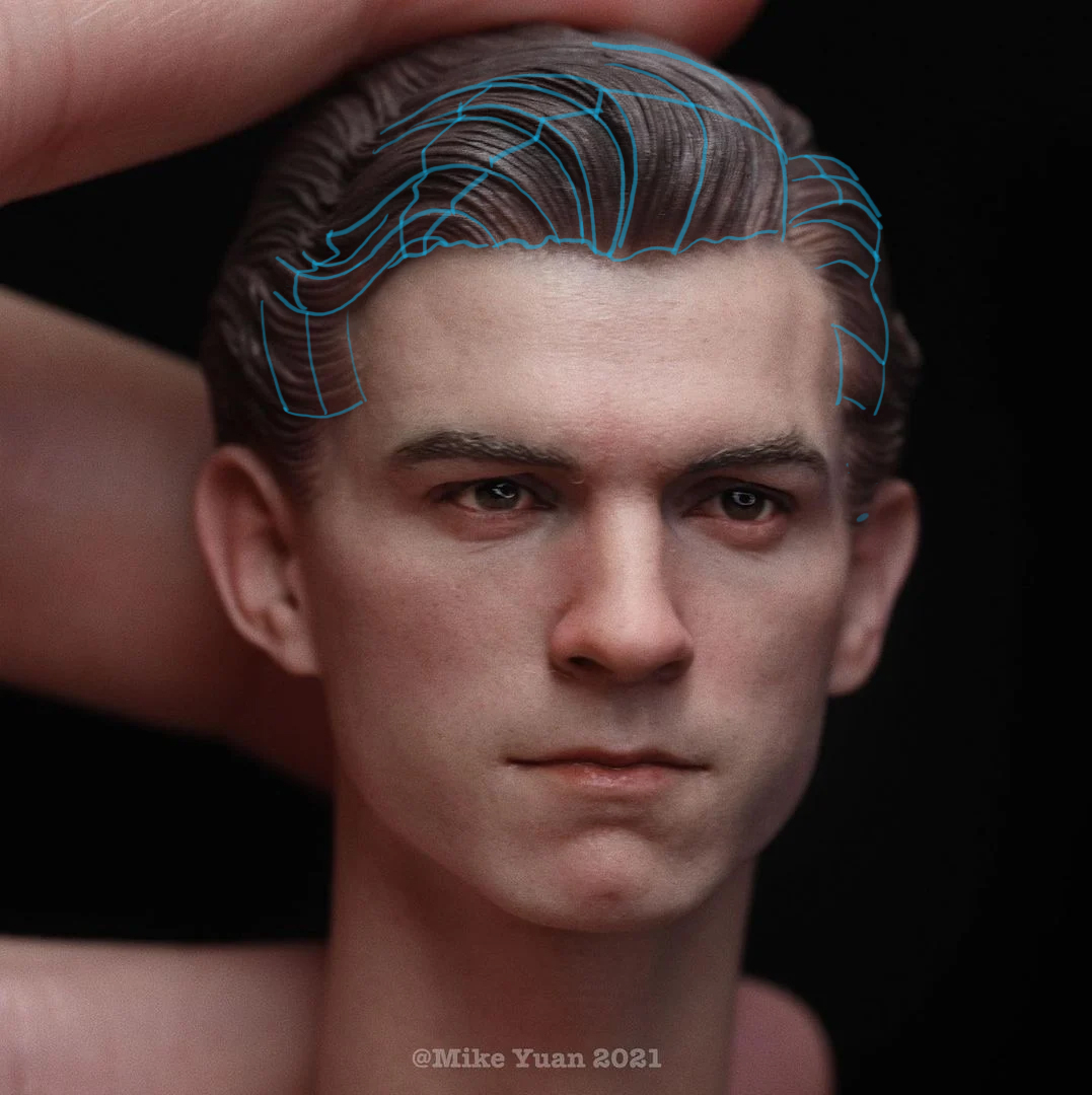 How to make 3D sculpted/Printable hair like this one? — polycount