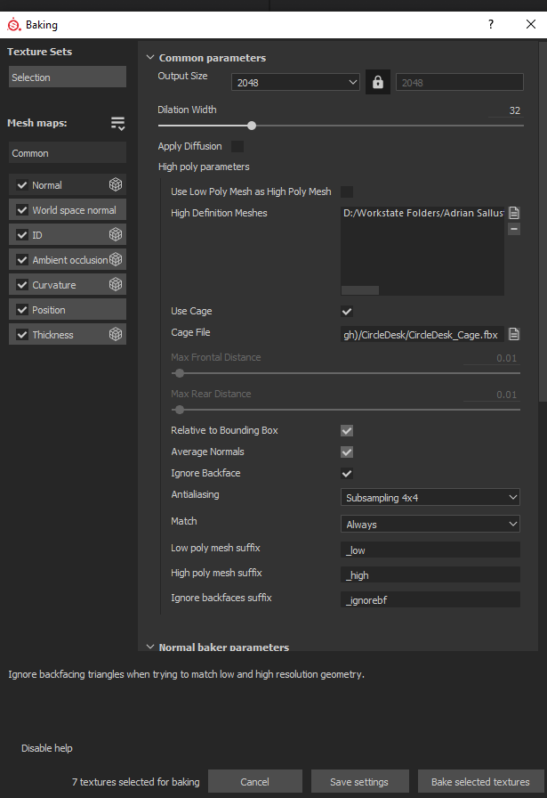 Baking Substance Painter Problem (Normal Maps) — polycount