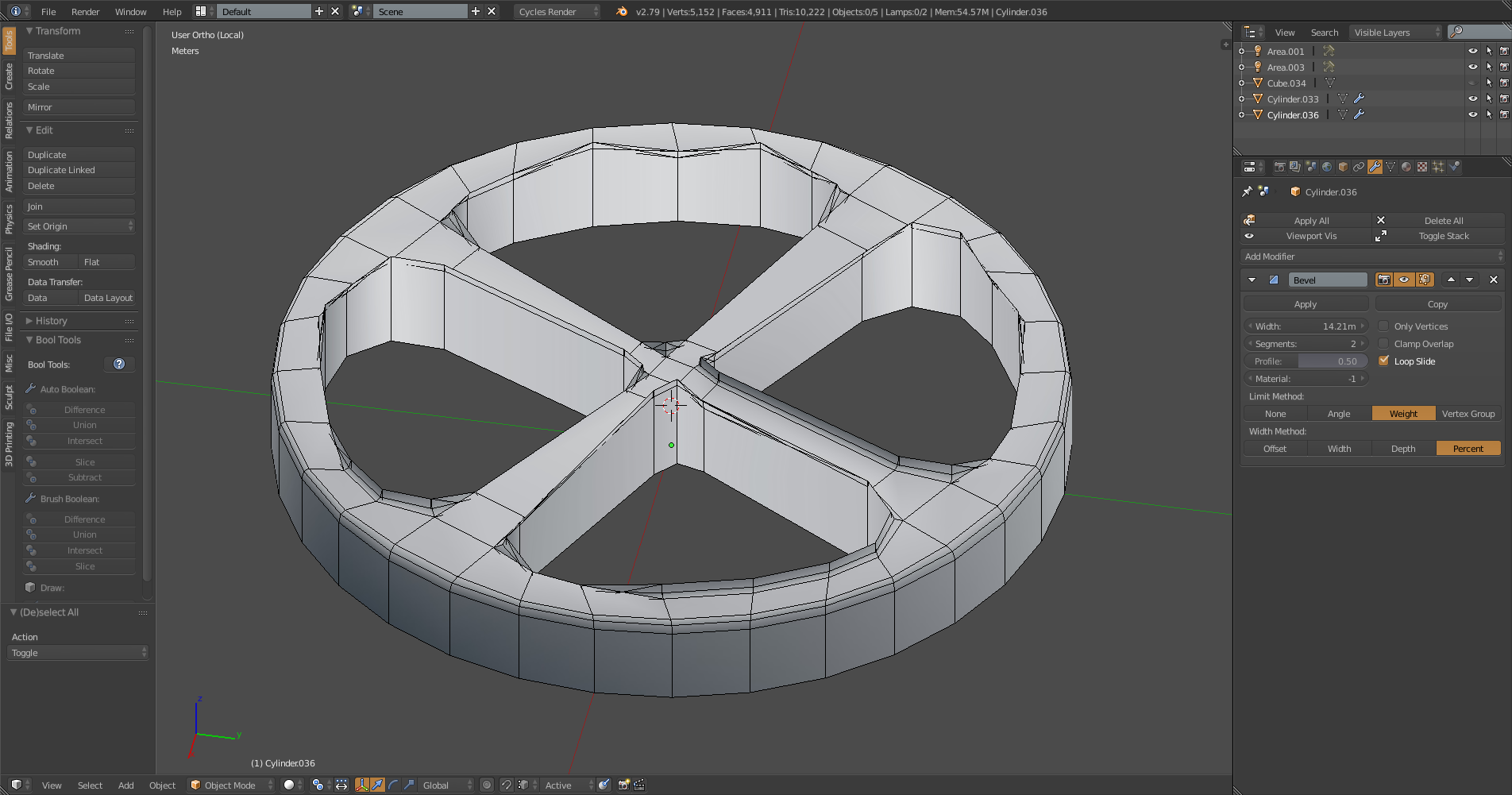 Edge modeling. Bevel head Plasma.