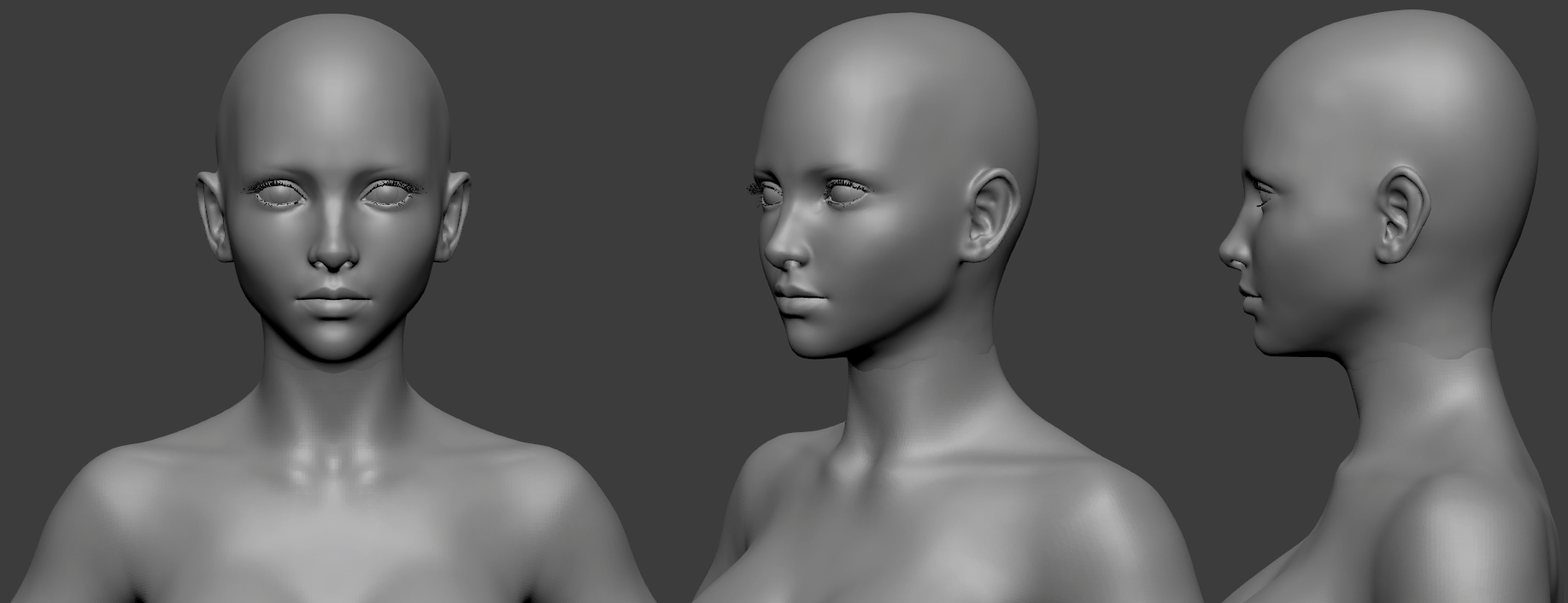 WIP/Critique needed] Female face sculpt — polycount