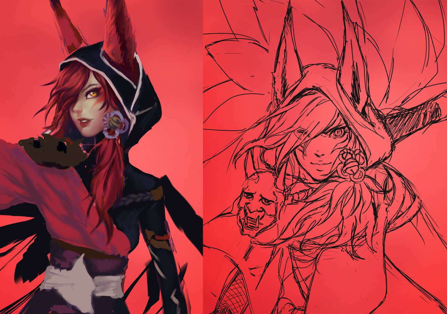 [Riot Creative Contest 2017] Blood Moon Xayah — polycount