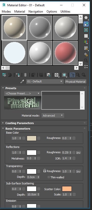 3ds max 2016 material editor