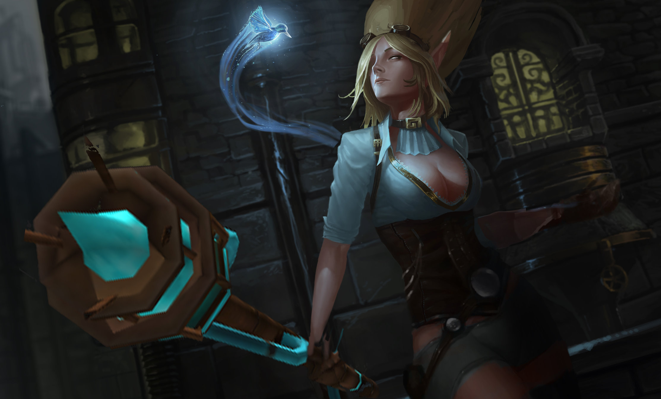 Riot 2017 Art Contest Splash Art Janna Hextech.