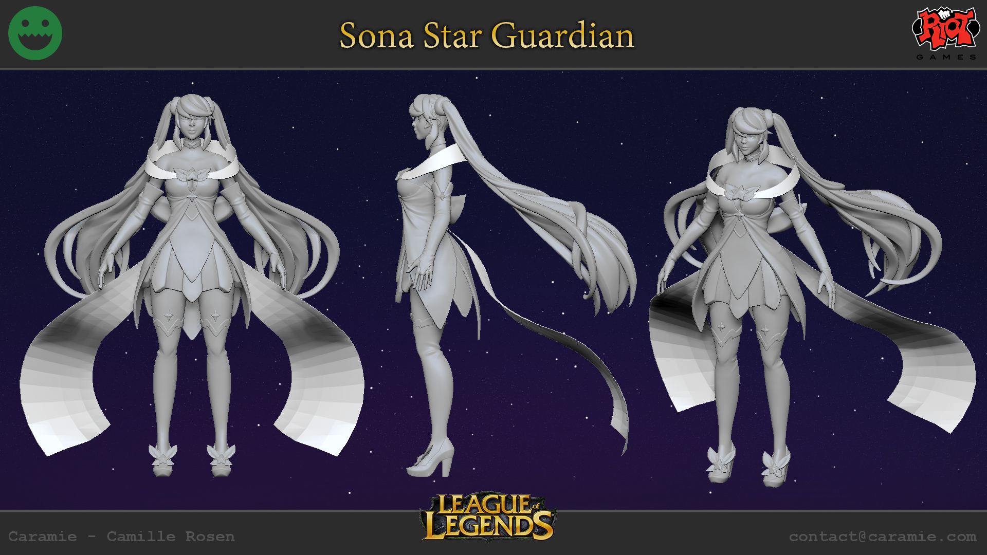 [riot Creative Contest 2017] Star Guardian Sona — Polycount