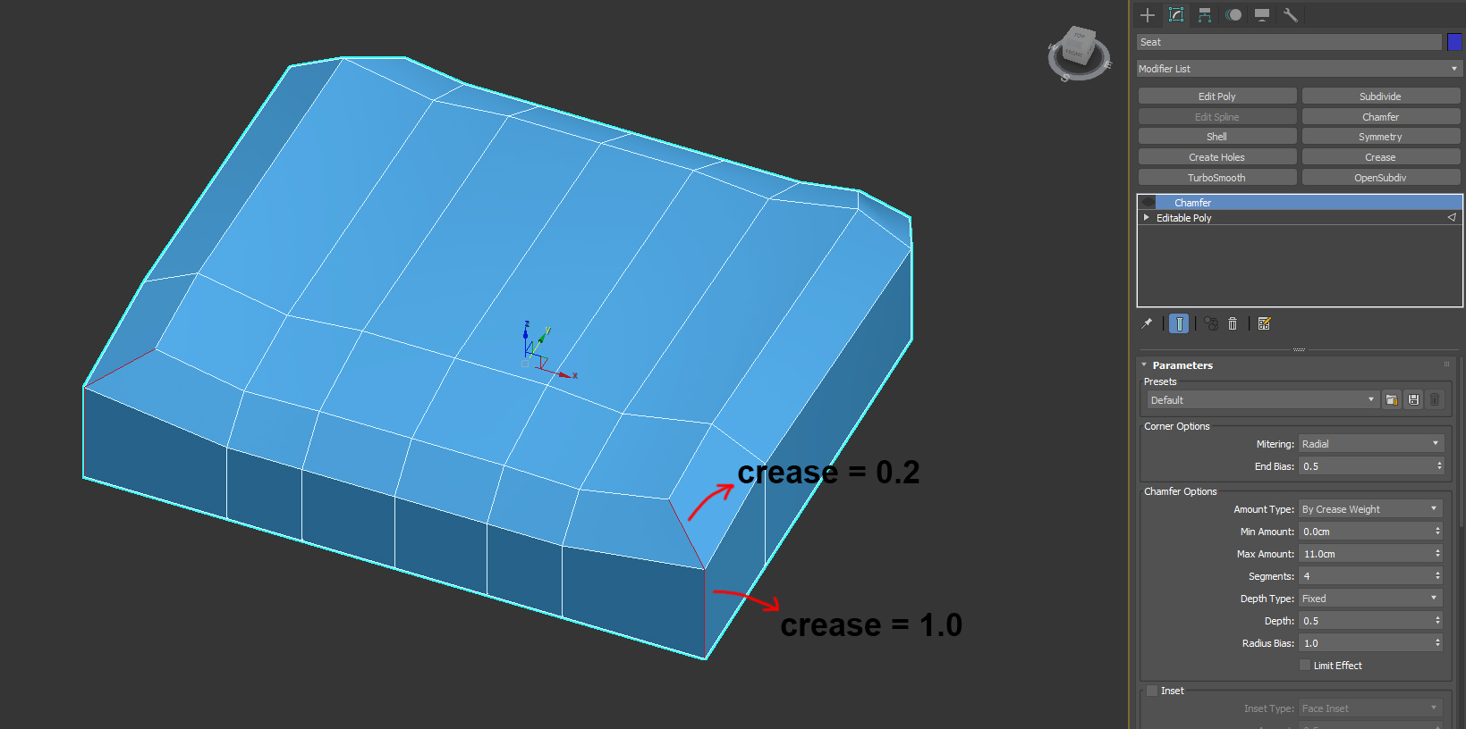 Что такое chamfer в 3ds max