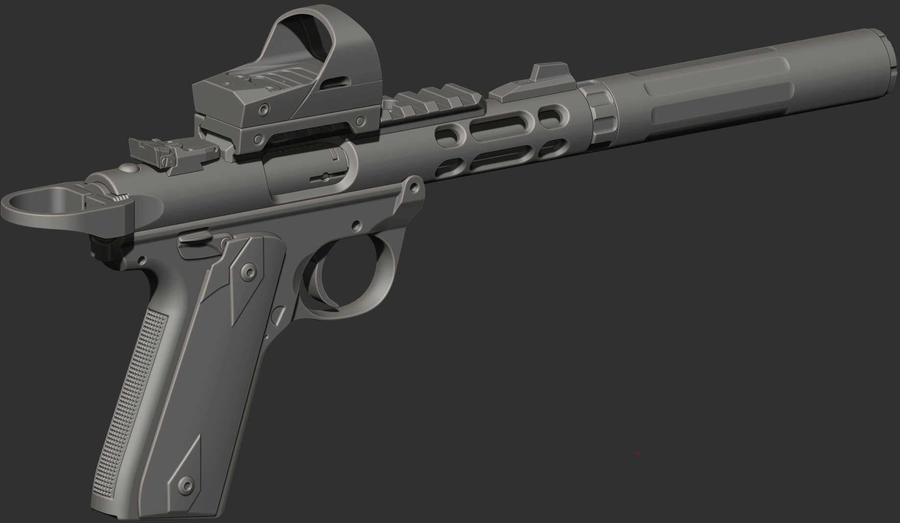 Wip Ruger Mark Iv Lite Suppressor And Reflex Sight Polycount