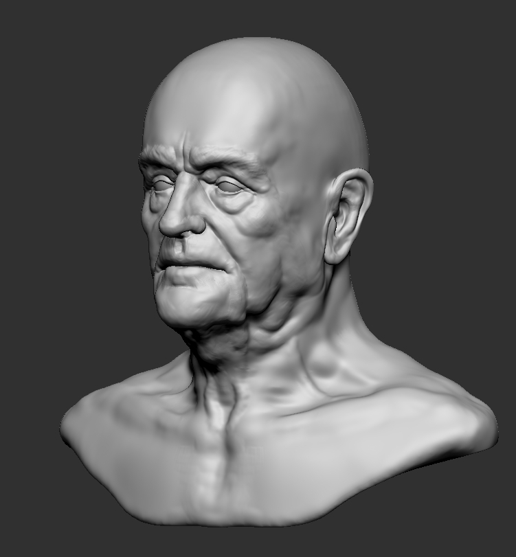 Old man bust 3/4 by Accany on DeviantArt