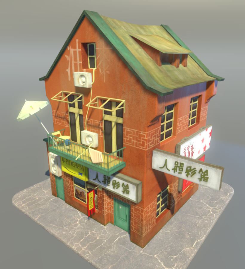 [UDK] Asian Corner Store — polycount