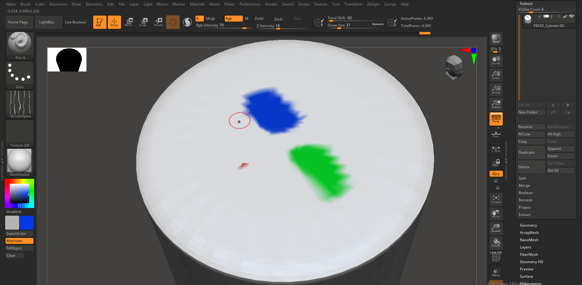 zbrush vertex color