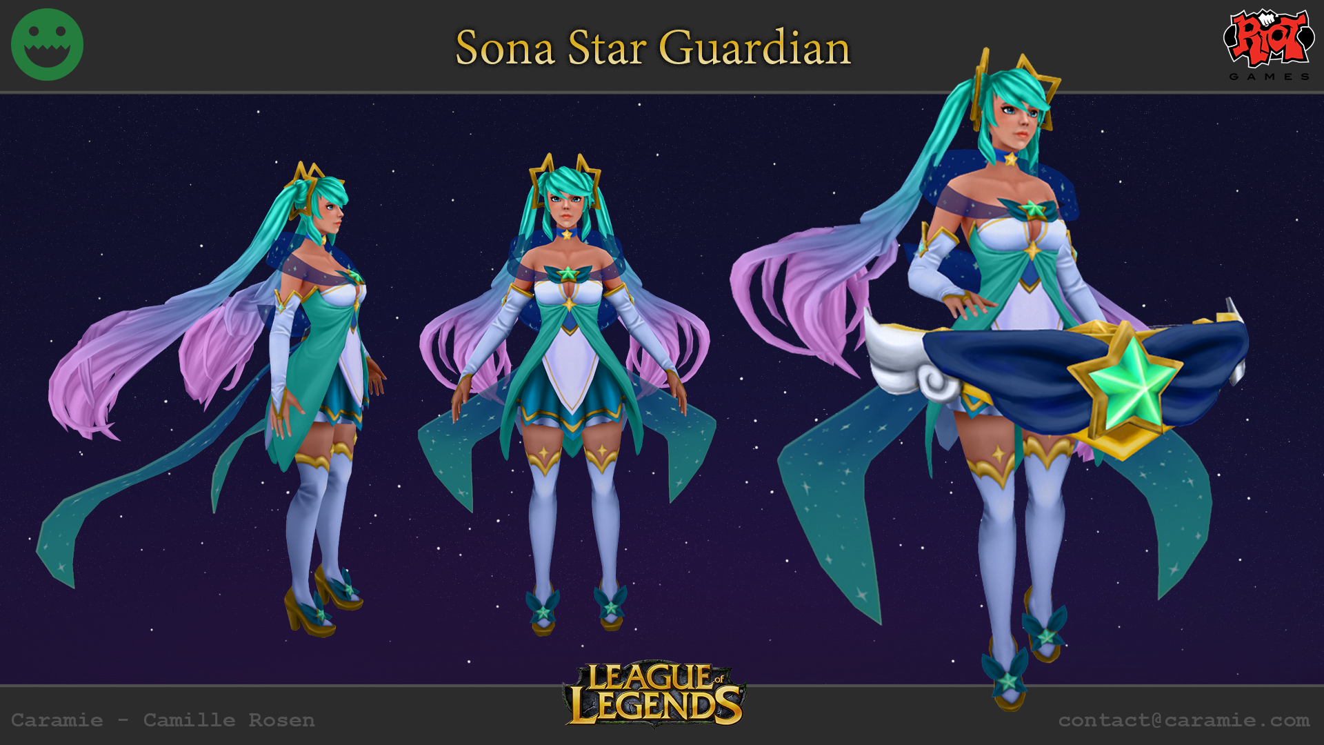 [RIOT CREATIVE CONTEST 2017] Star Guardian - Sona — polycount1920 x 1080