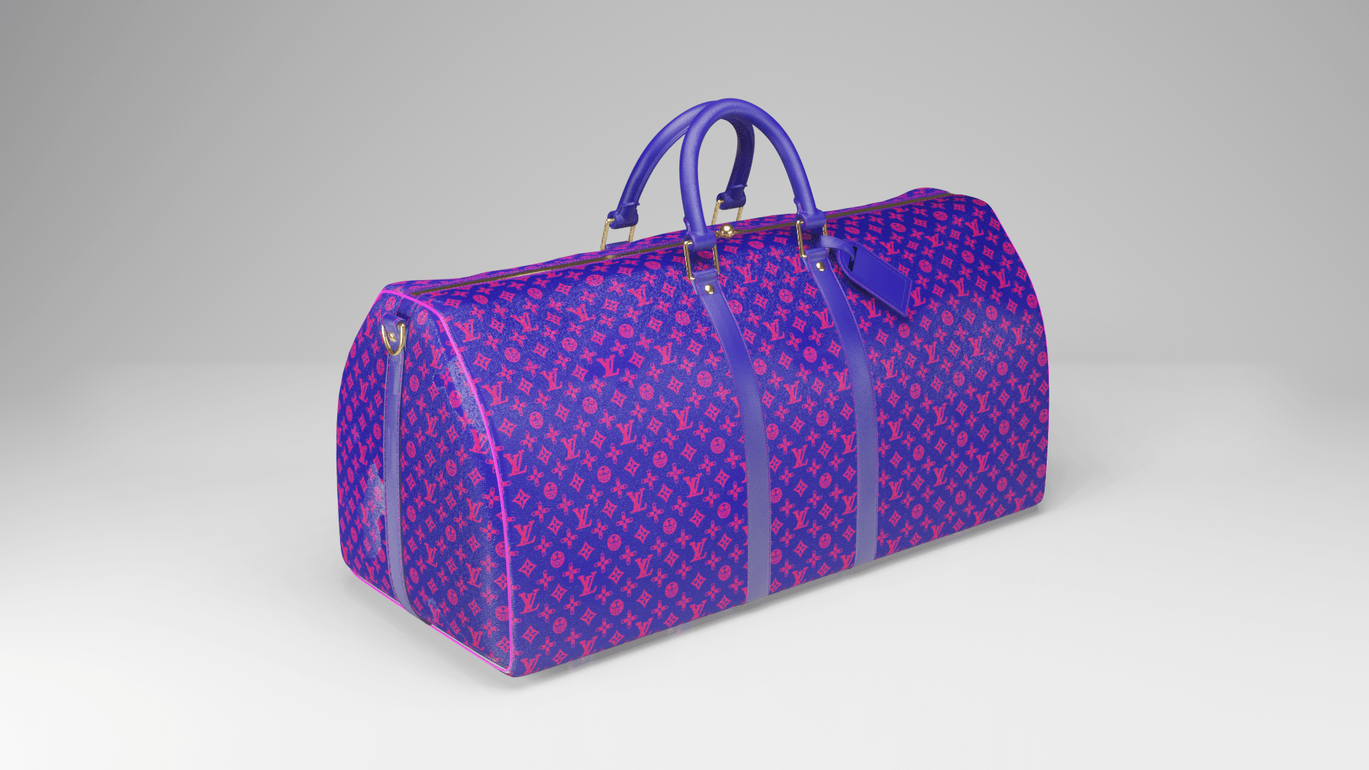 Louis Vuitton Keepall 3D modeling x Custom Texture by Federico